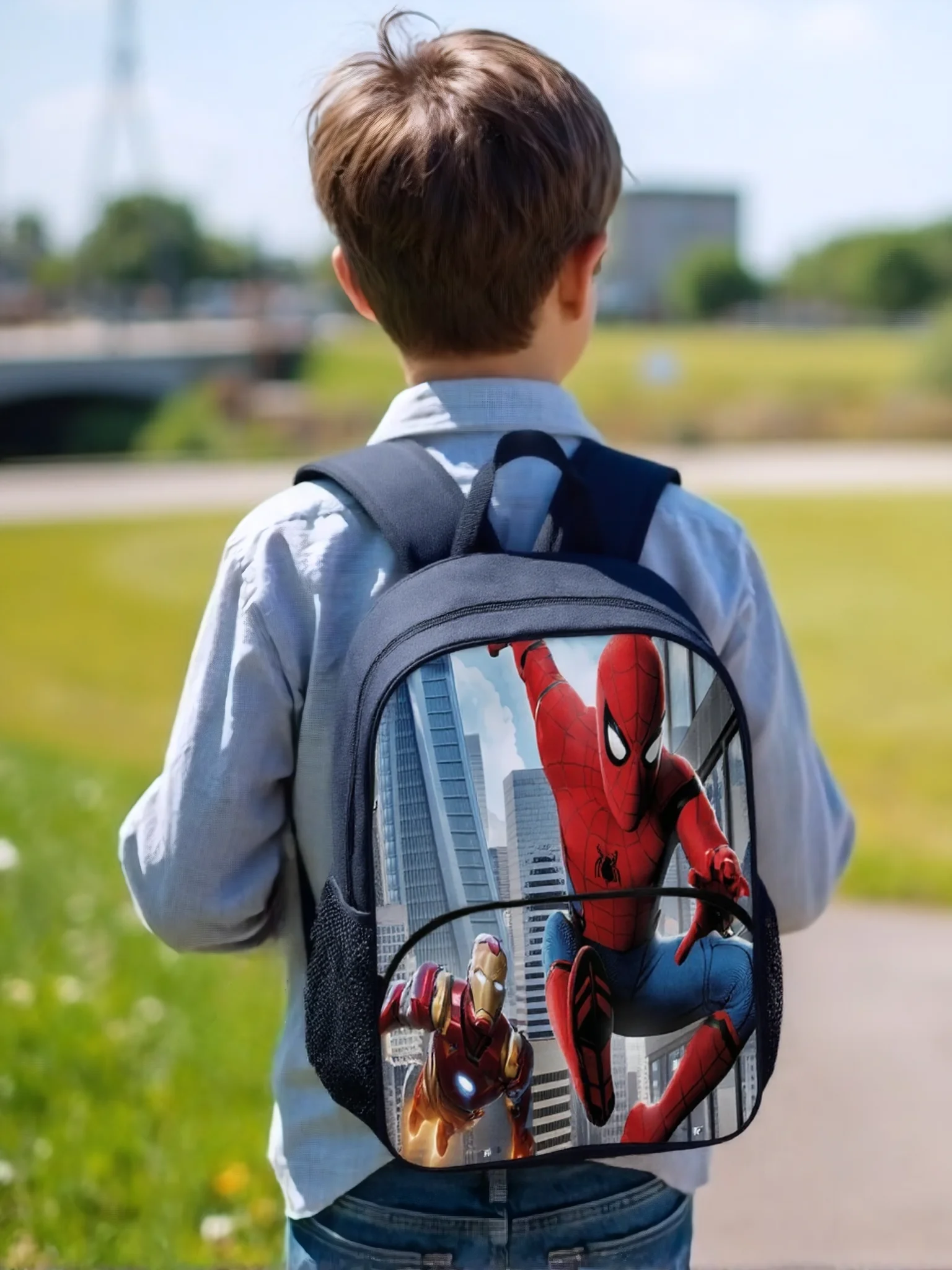 Детский многофункциональный рюкзак унисекс с изображением человека-паука