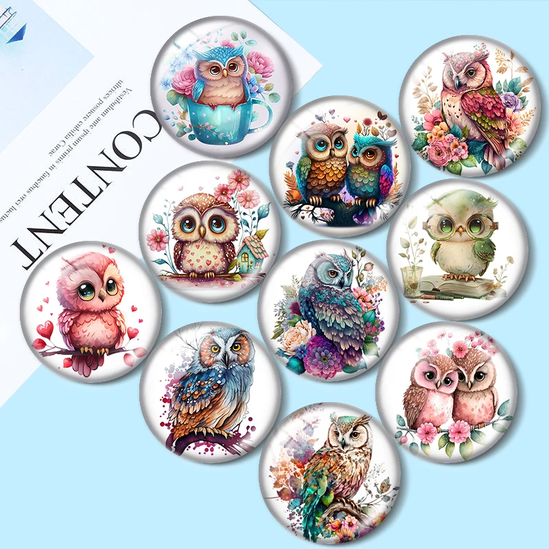 Новая милая сова artworkwatercolor10 шт
