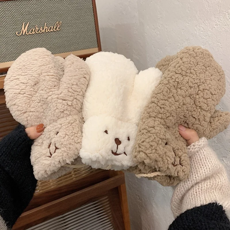 Kawaii плюшевые теплые перчатки - Фотография_3