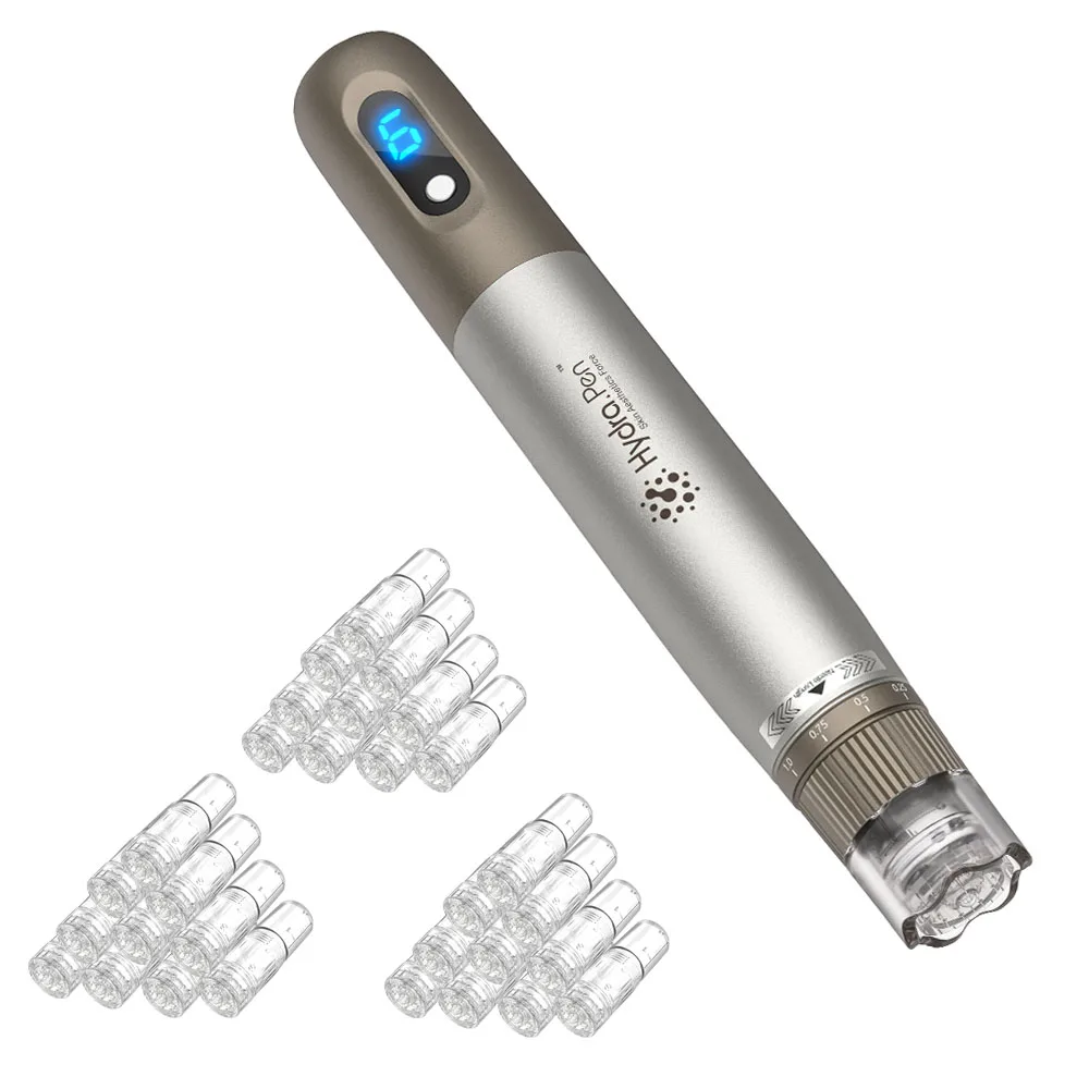 H3 derma pen hydra регулируемая микроигольная ручка с 32 шт - Фотография_3