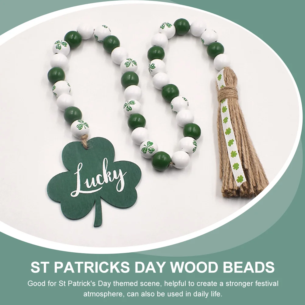 Деревянная гирлянда из бисера с кисточками - Фотография_6