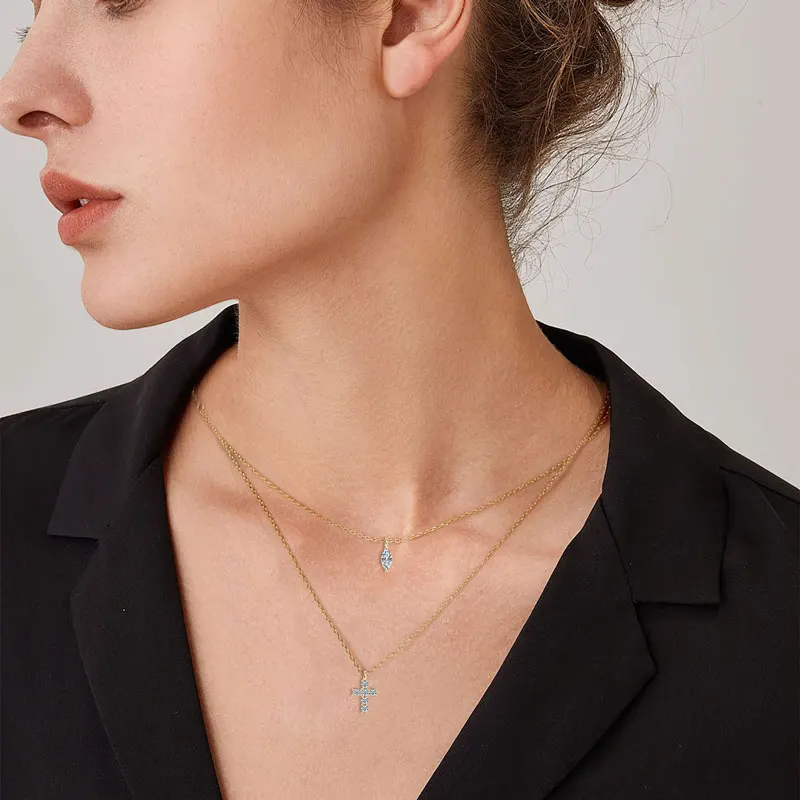 Iogou 3x6 мм и 2 мм муассанит крест - Фотография_5