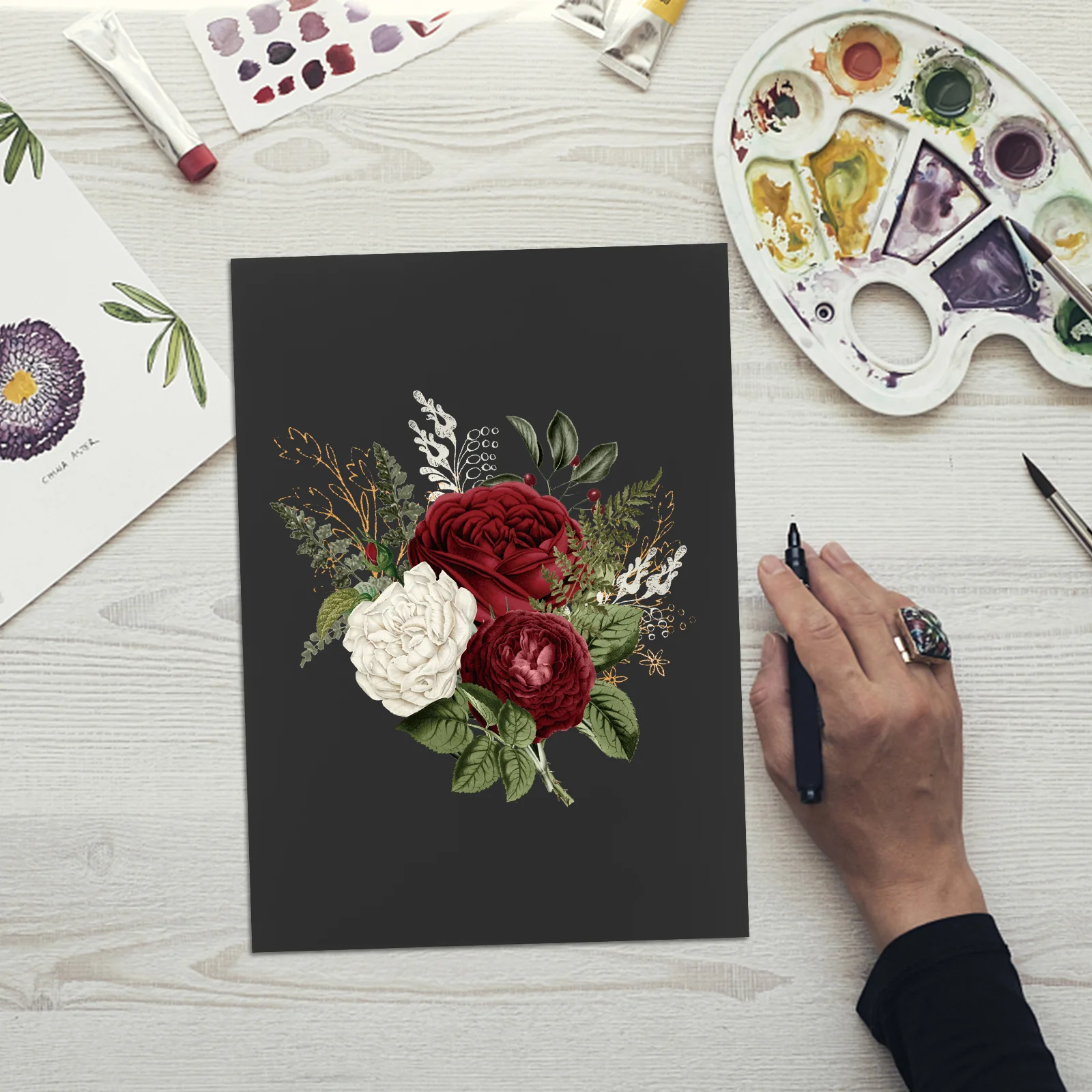 Черная бумага для карточек формата а4