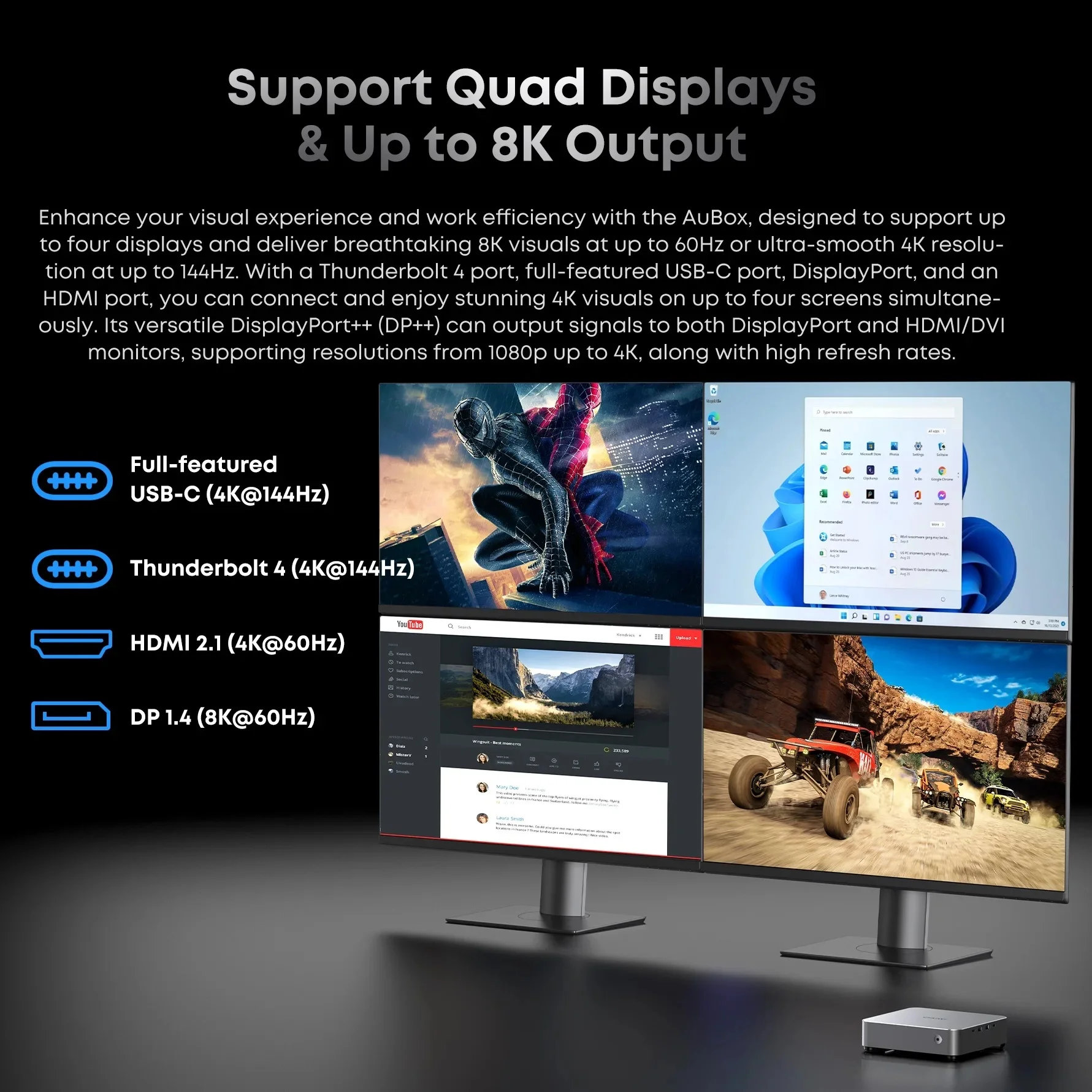 Chuwi aubox mini pc i9-13900hk 14 ядер до 5 - Фотография_4