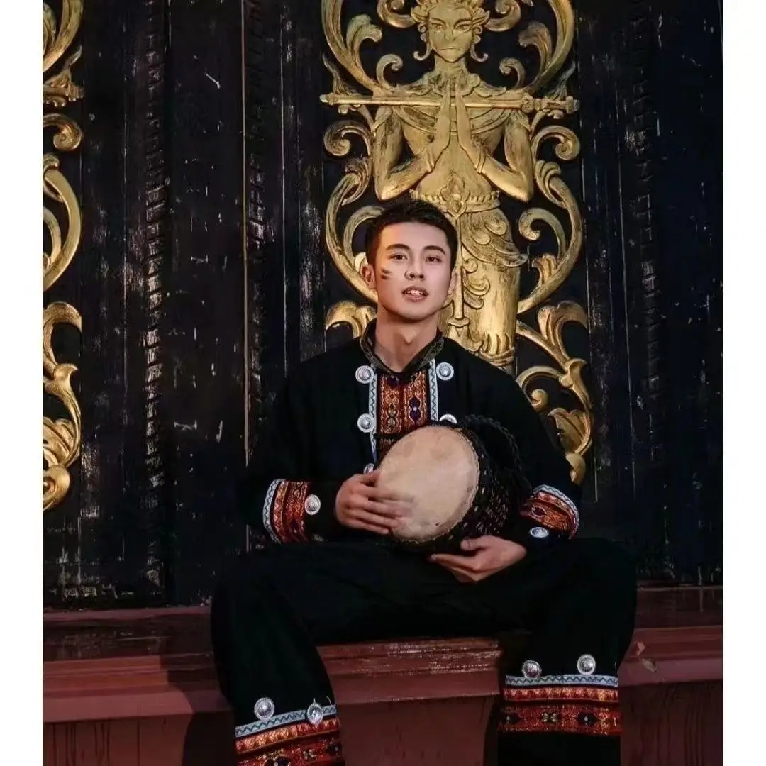 Мужской традиционный комплект одежды хмонг в китайском национальном стиле - Фотография_2