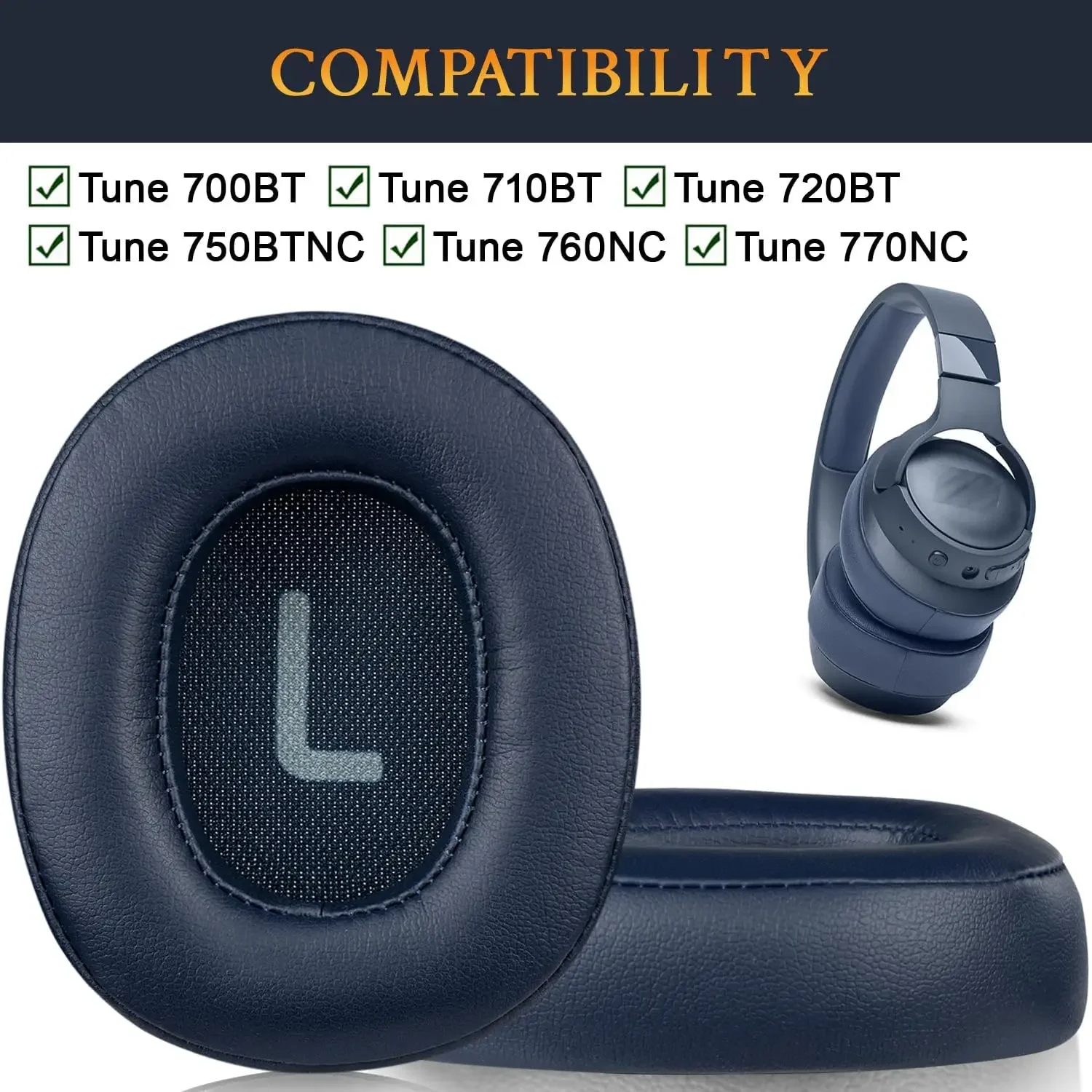 Сменные амбушюры для jbl tune 700bt 710bt 720bt 750btnc 770nc - Фотография_4