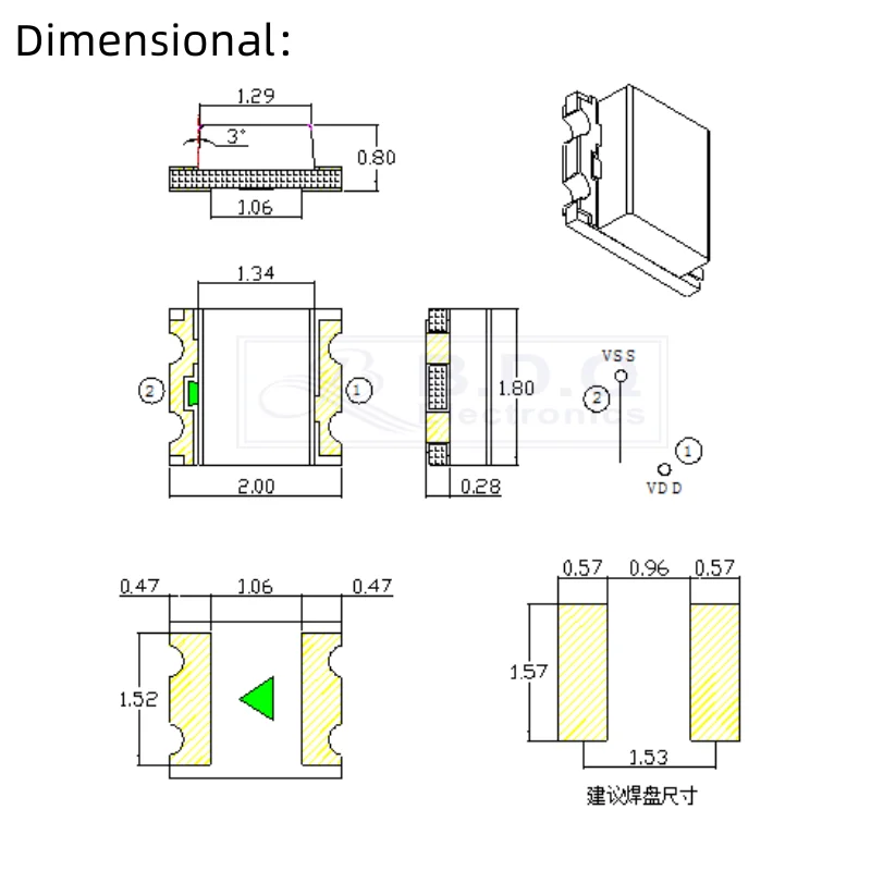 Мигающий светодиод smd diode 0805 - Фотография_4