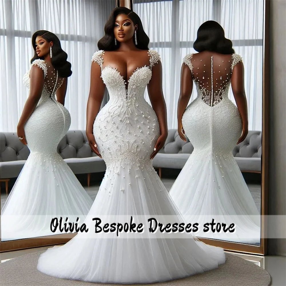 Женское свадебное платье с юбкой годе aso ebi - Фотография_2