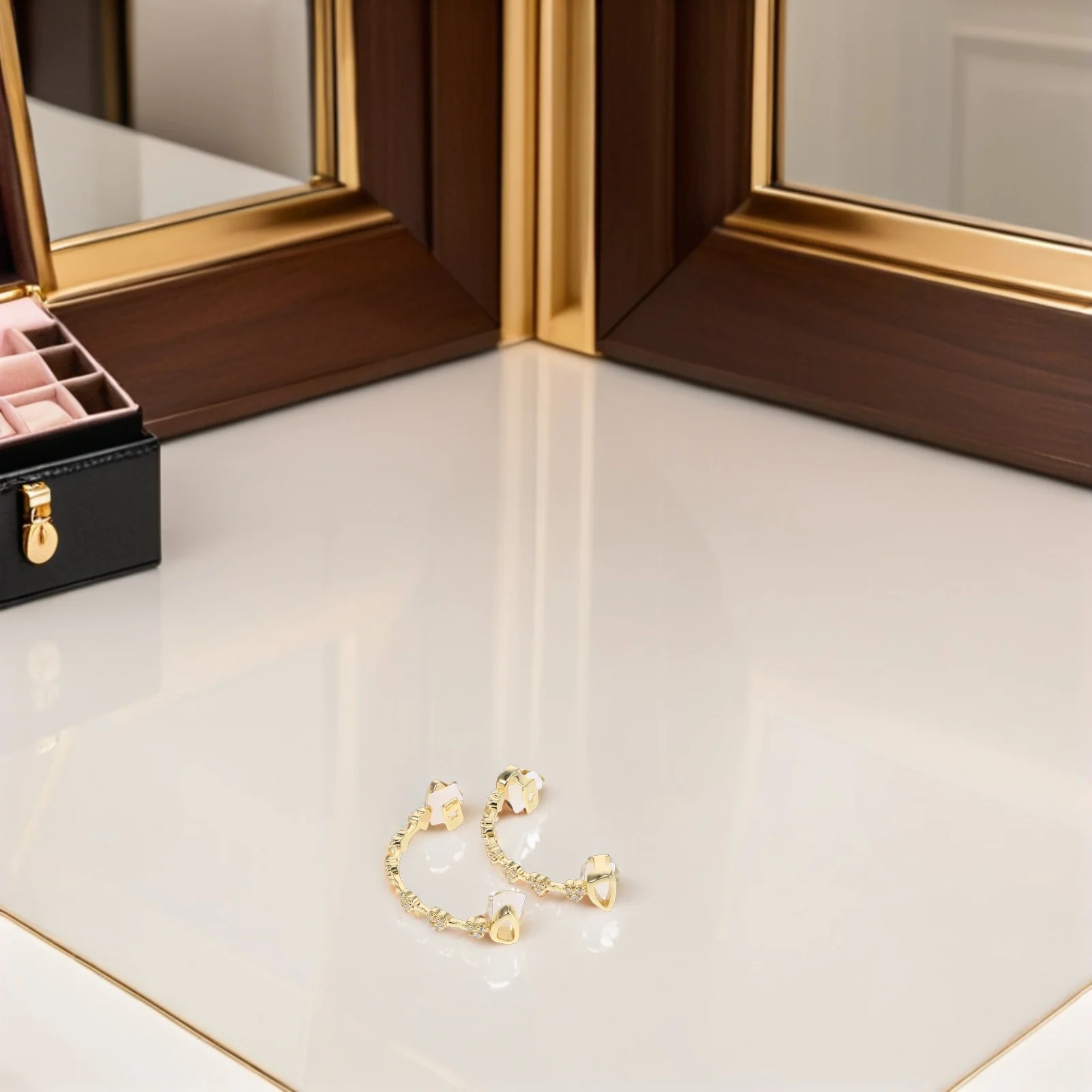 1 комплект, элегантная позолоченная зубная кепка со стразами - Фотография_6