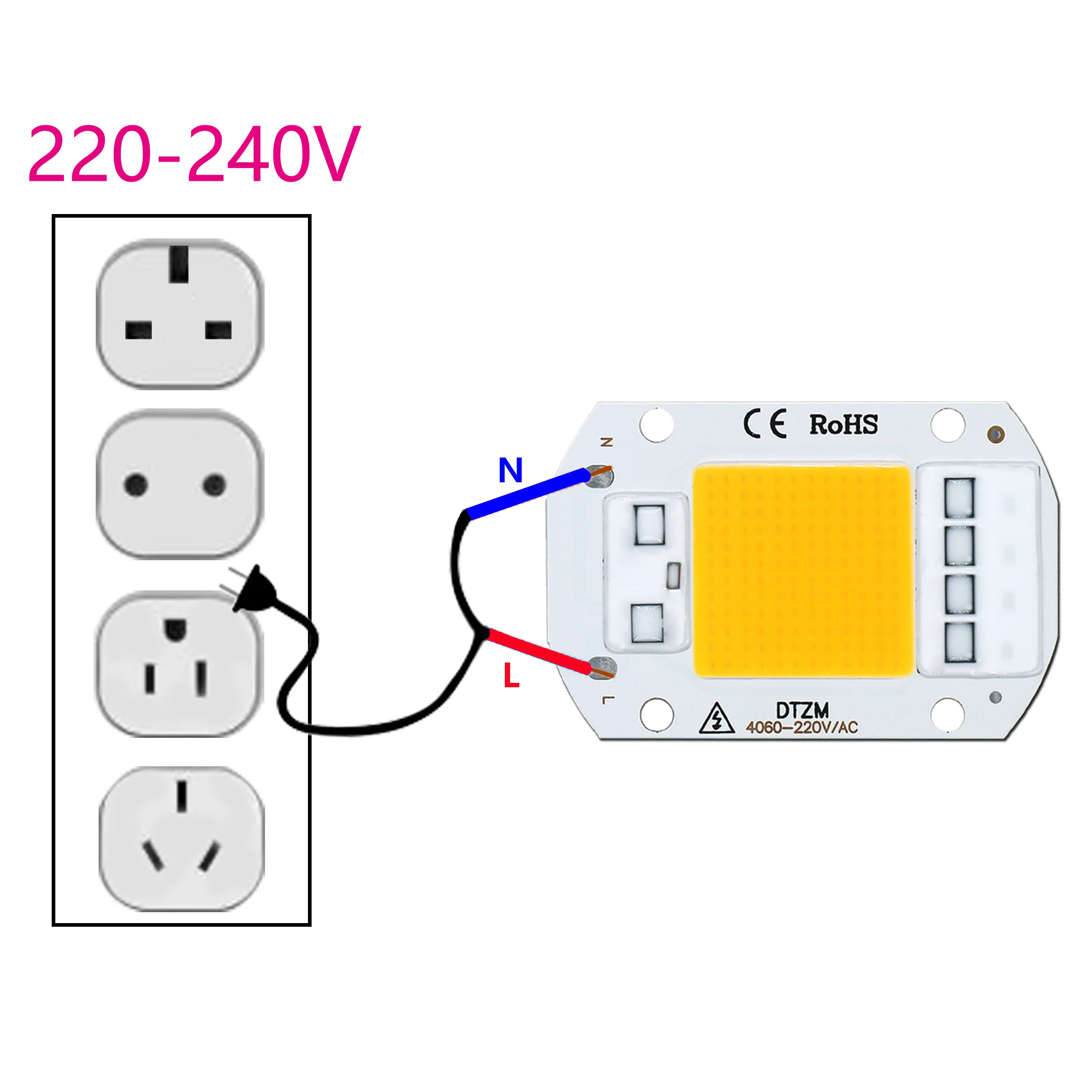 Ledcob 5w чип 50w светодиодная