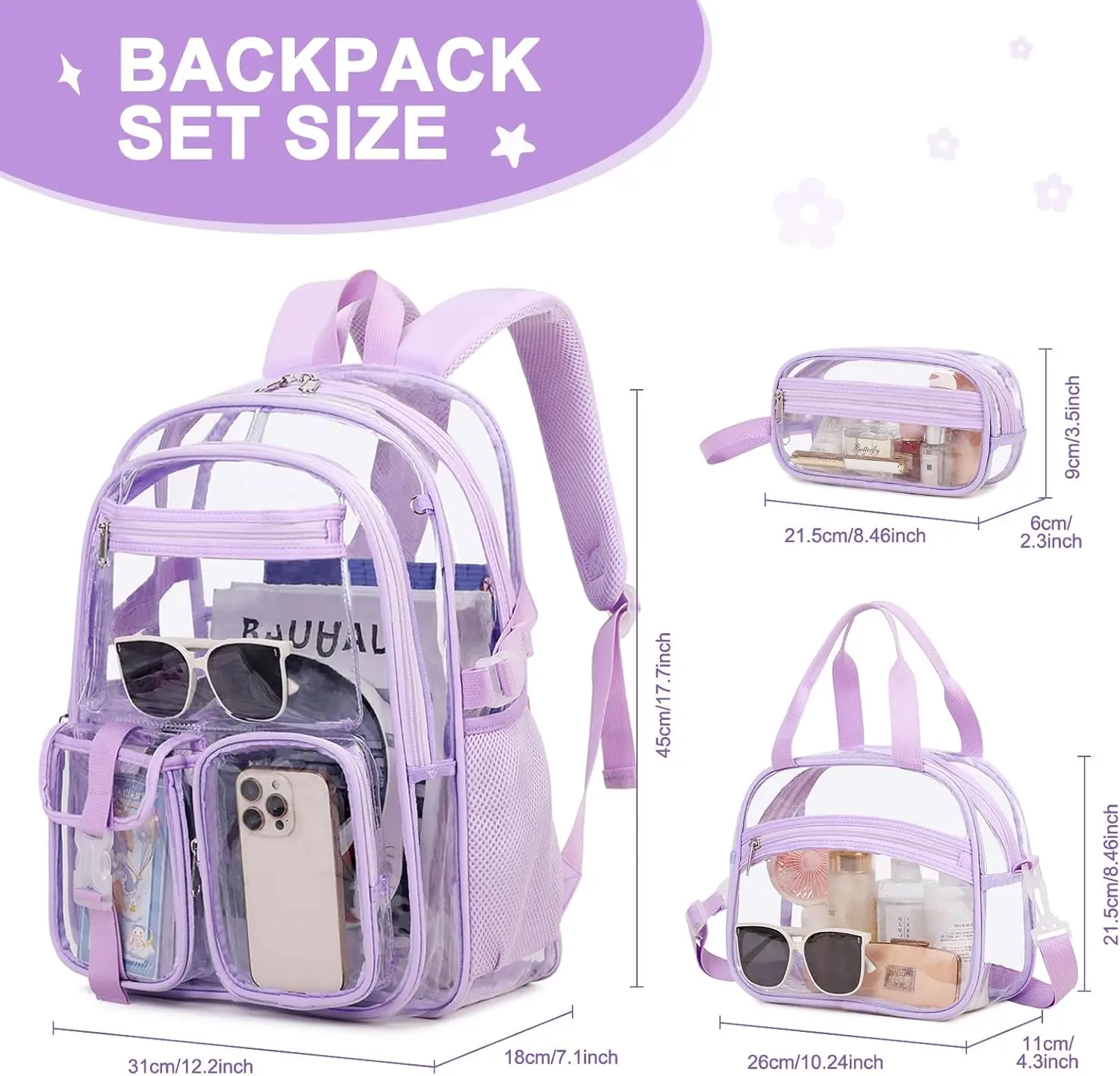 Прозрачный рюкзак для девочек - Фотография_2