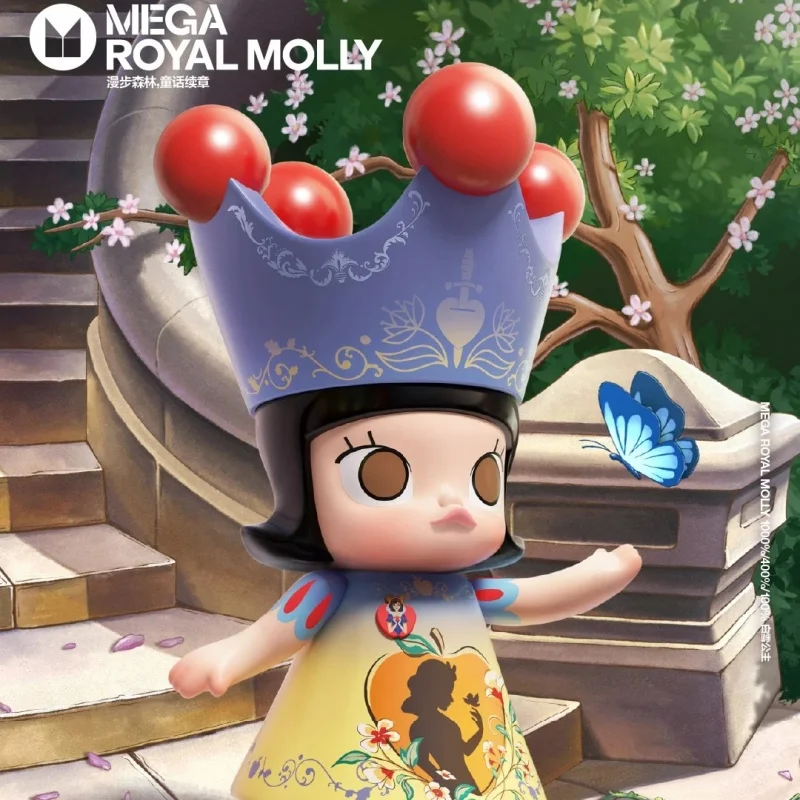 Подлинная popmart mega royal molly 400% белоснежка - Фотография_6