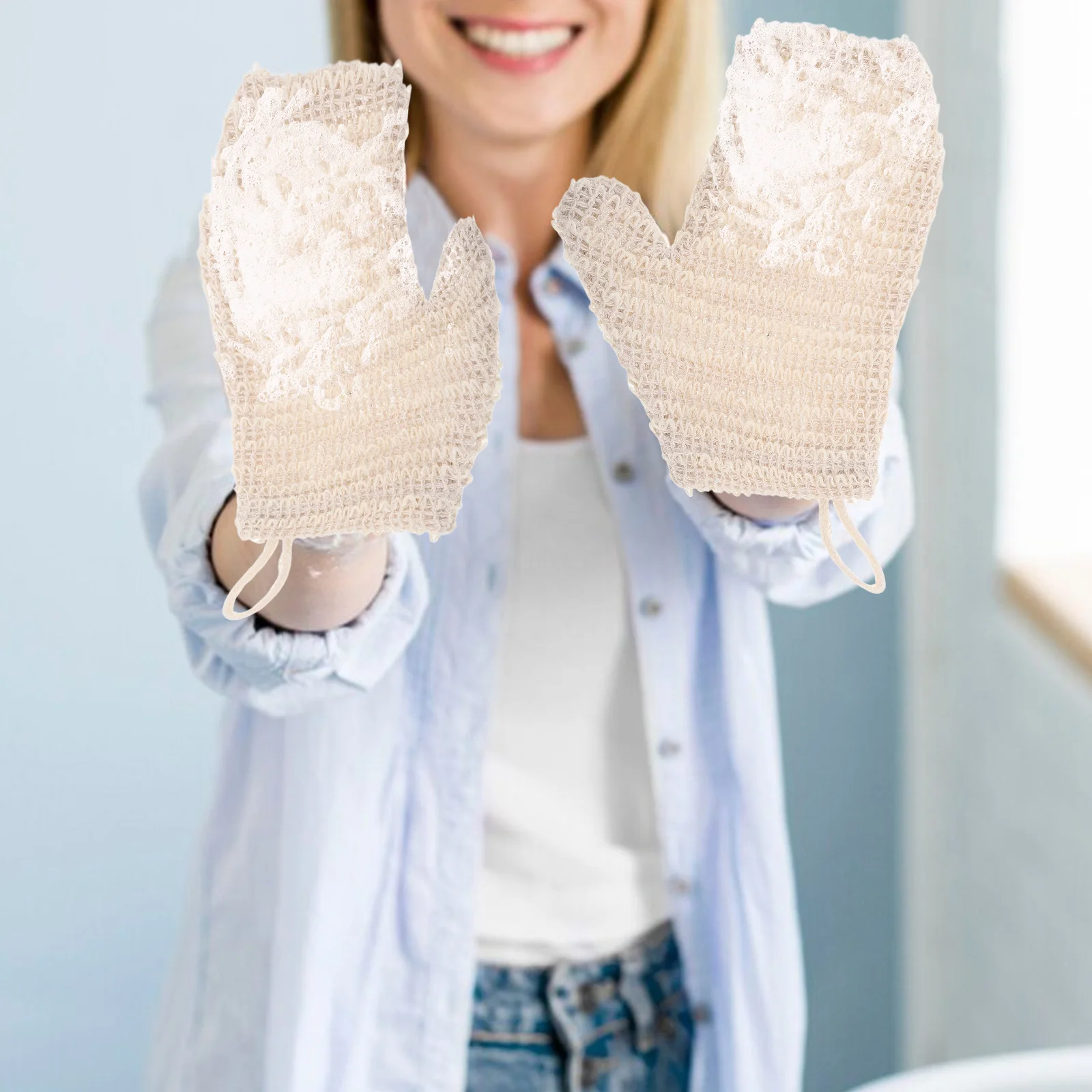 Отшелушивающие перчатки для скраба для тела - Фотография_3