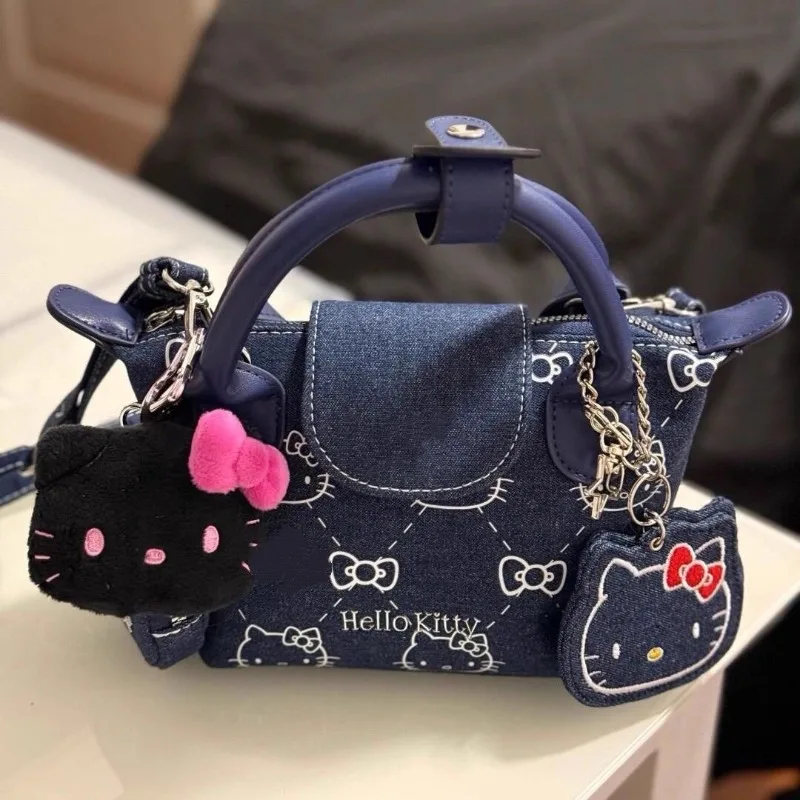 Sanrio милая джинсовая сумка hellokitty с мультяшным принтом - Фотография_2