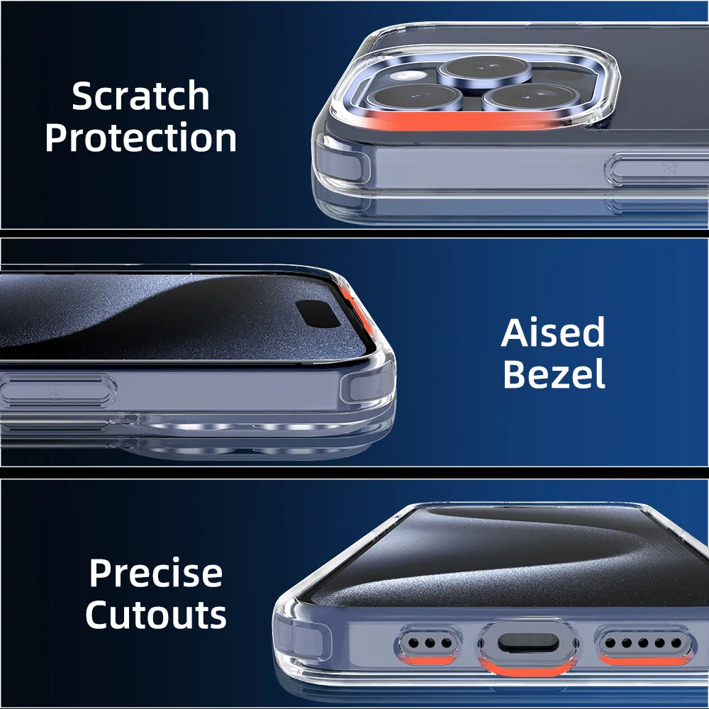 Ультратонкий прозрачный жесткий чехол для пк для iphone 16 - Фотография_5