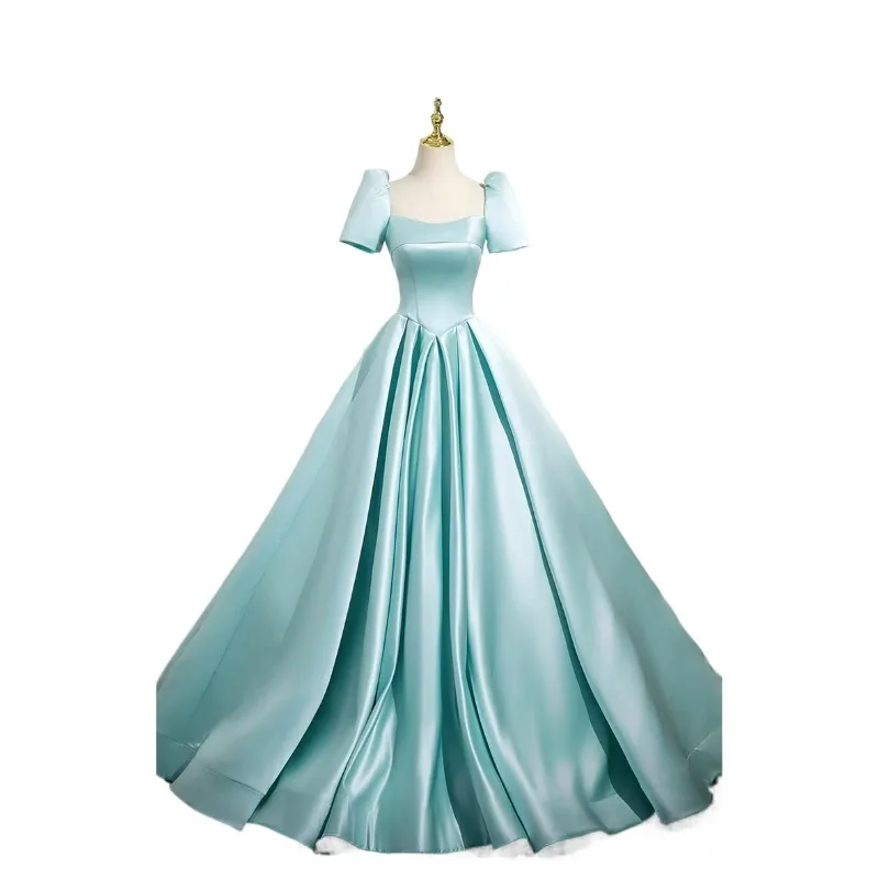 Новое женское атласное вечернее платье для похудения - Фотография_6