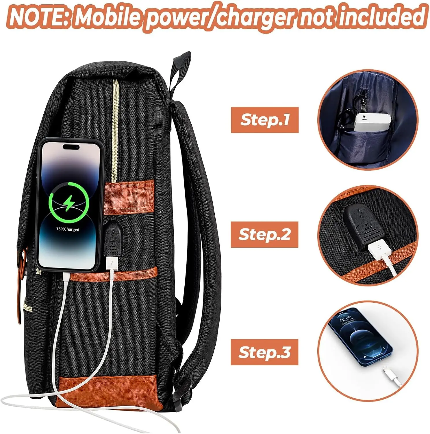 Винтажный рюкзак для ноутбука ronyes для женщин и мужчин - Фотография_3