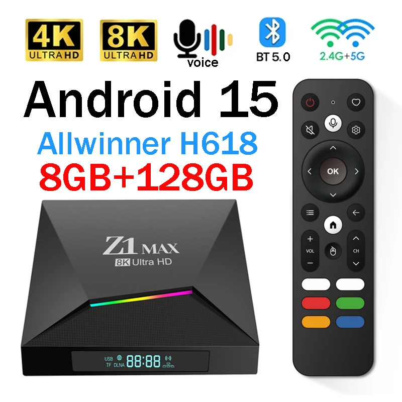 Z1 max tv box android 15 iptv allwinner