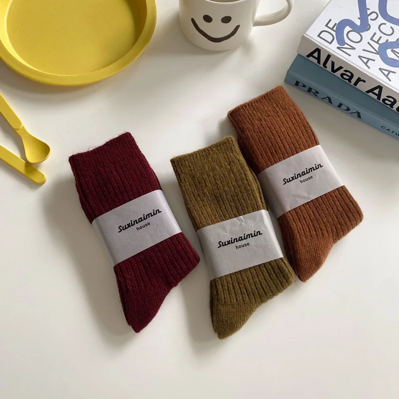 1 пара женских хлопковых свободных носков - Фотография_3