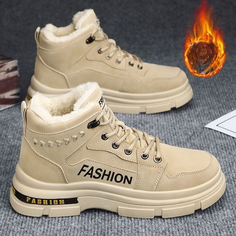 Утепленные мужские зимние ботинки с высоким берцем - Фотография_3