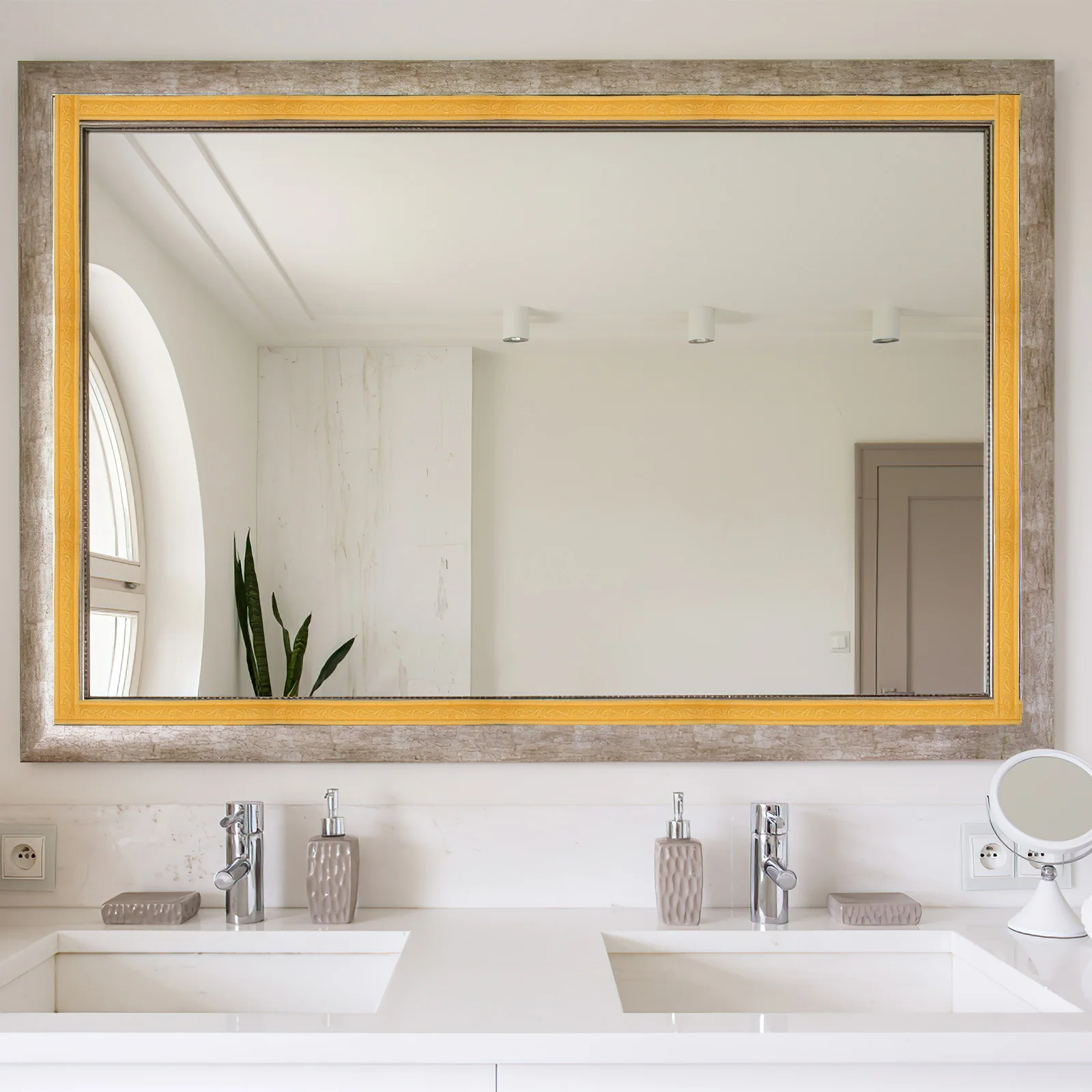 1-рулонная гибкая отделка края стены