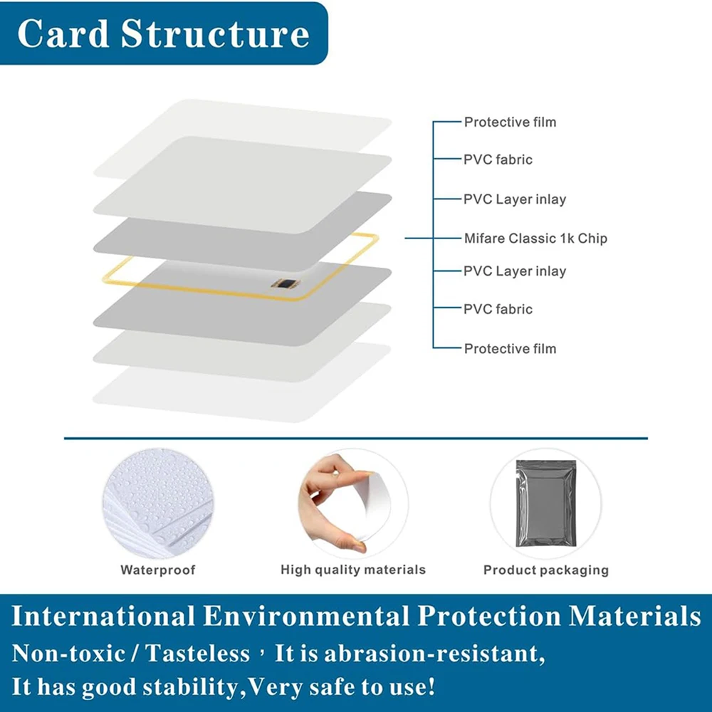 Rfid hf 13,56 мгц ic mifare 1k-карта - Фотография_3