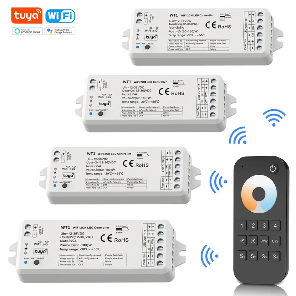 24 в tuya wi-fi cct cob светодиодная - Фотография_4