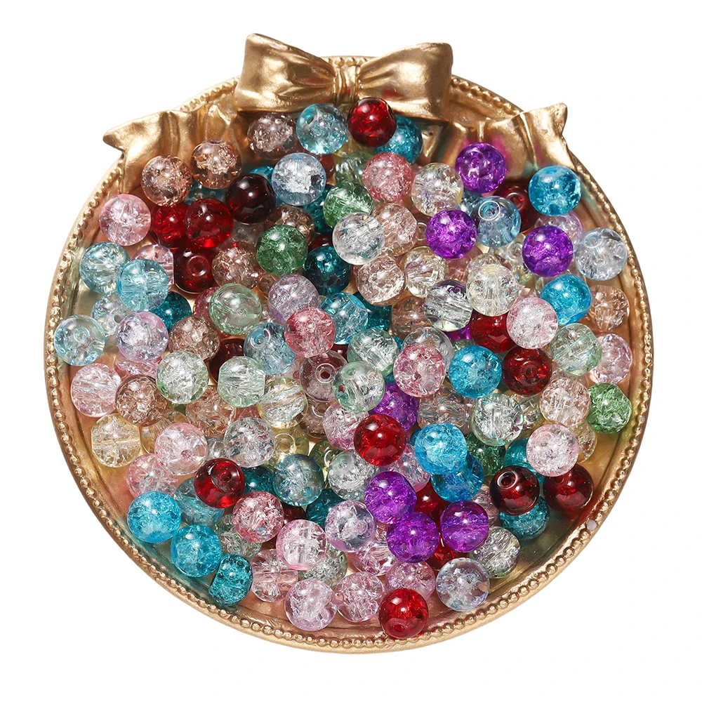 8 мм стеклянные бусины с кракле - Фотография_5