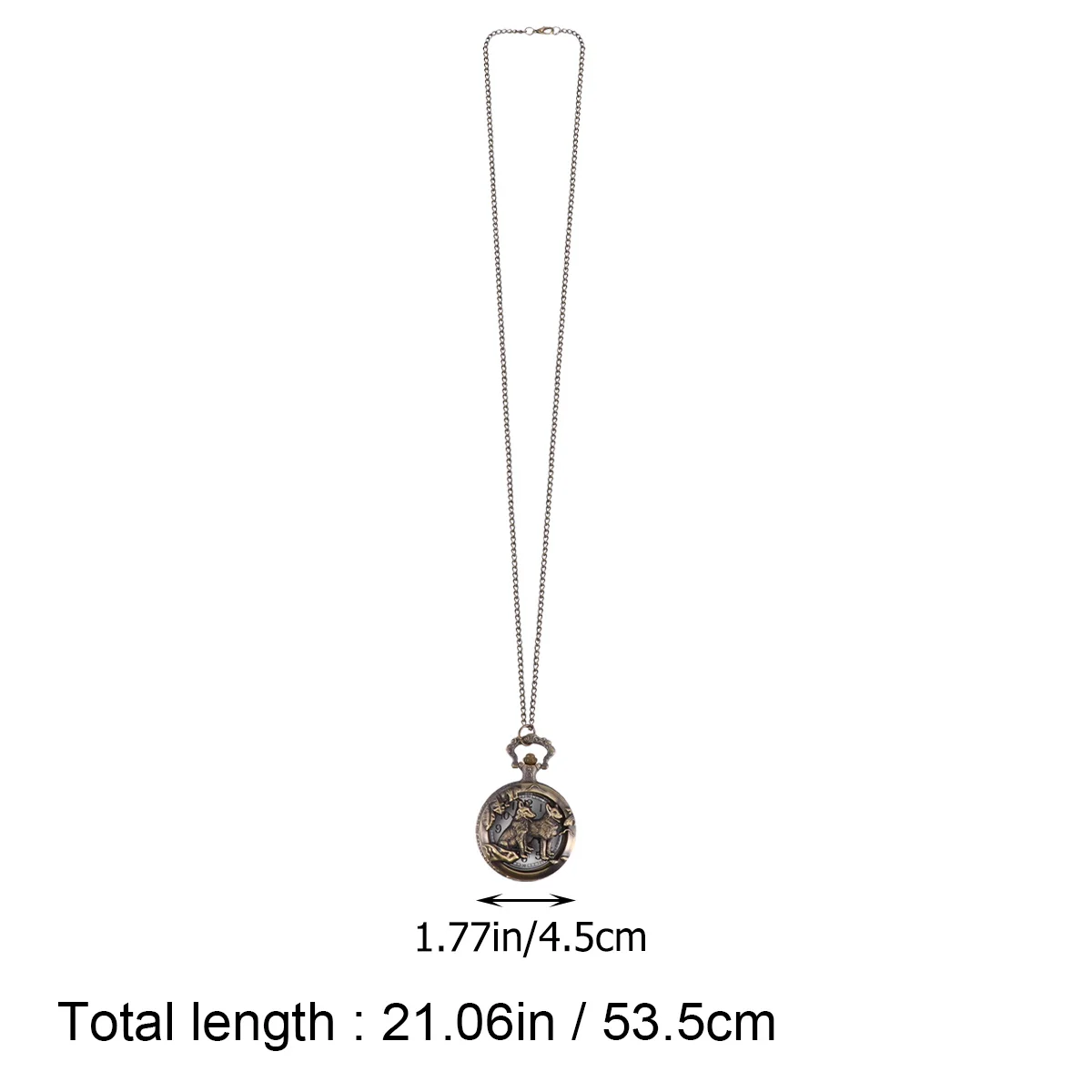 Классические полые карманные часы для собак в стиле ретро - Фотография_6