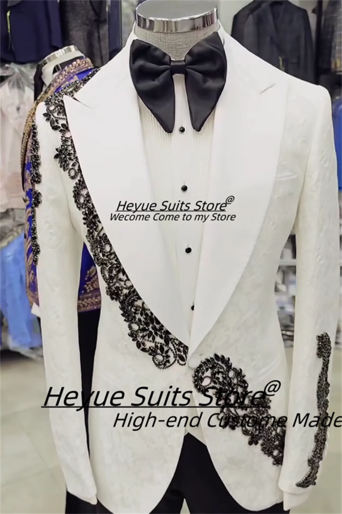 Роскошные мужские костюмы со стразами по индивидуальному заказу