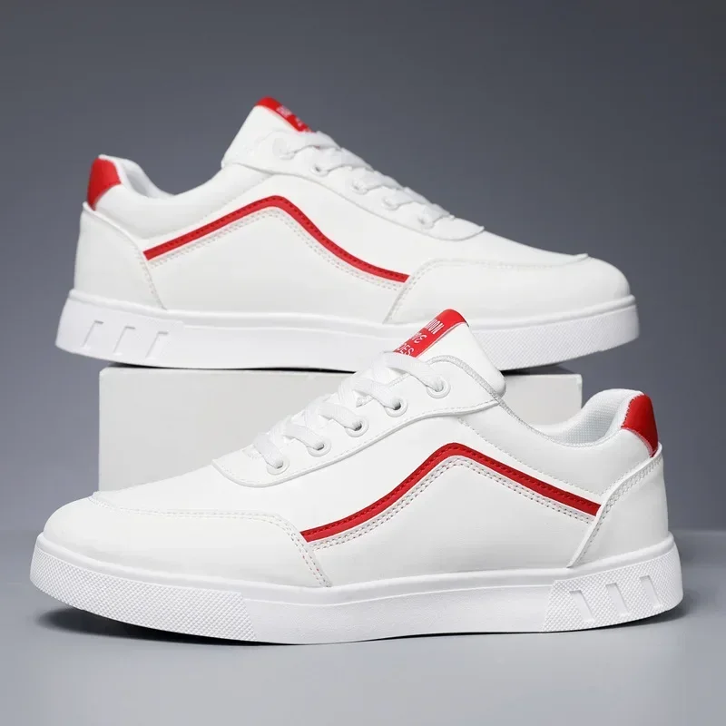 Мужские кожаные повседневные кроссовки высокого качества - Фотография_6