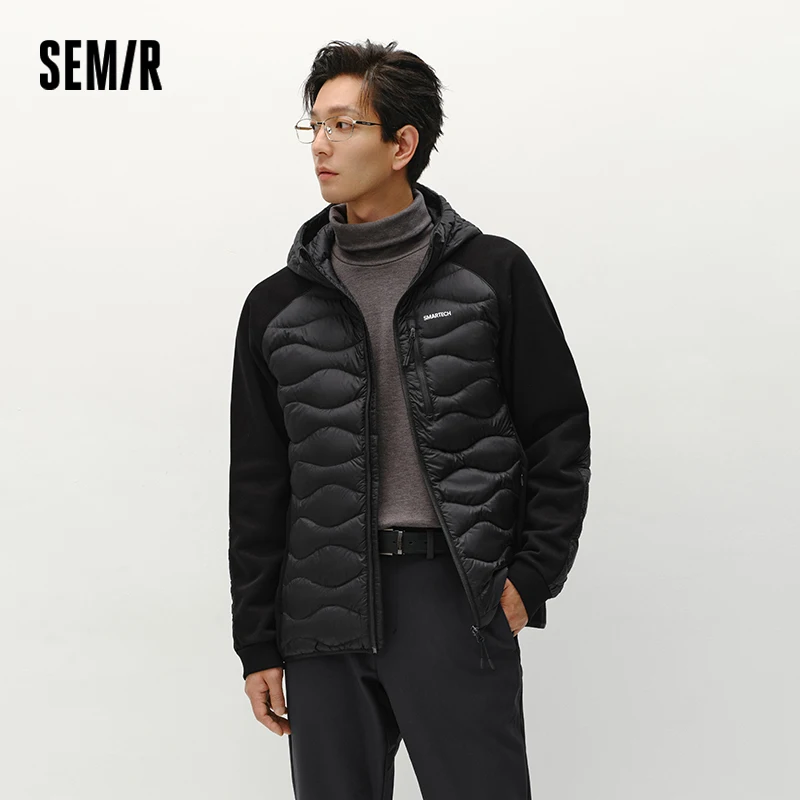 Пуховик semir, мужская легкая верхняя одежда с капюшоном