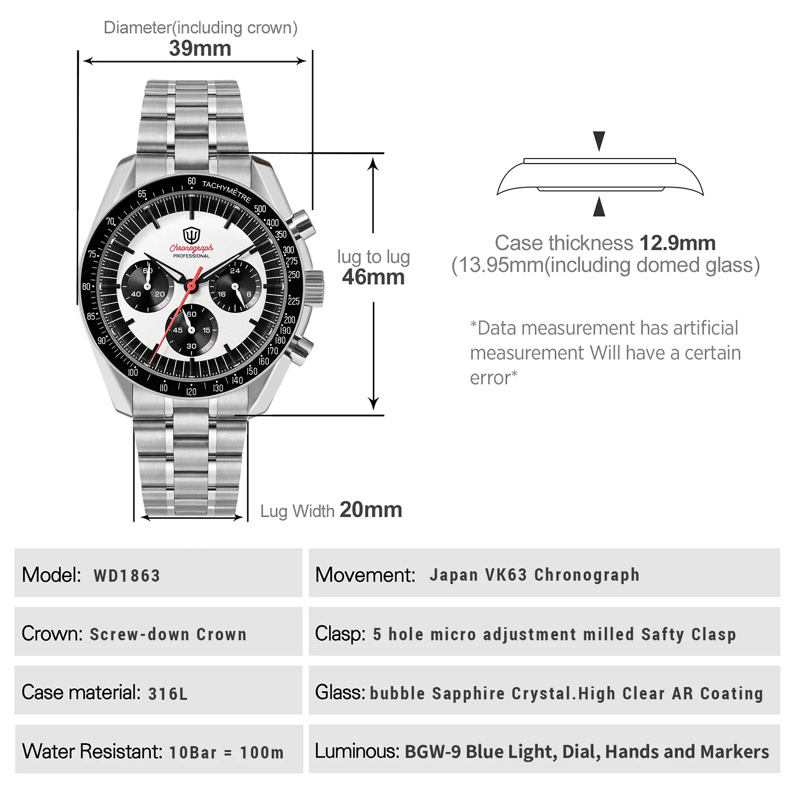 Watchdives wd1863 часы-хронограф - Фотография_6