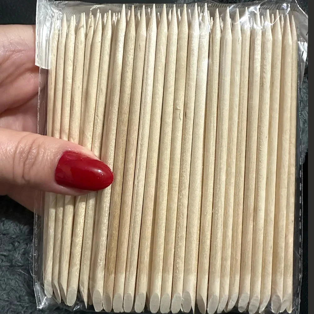 Оранжевые деревянные палочки для ногтей - Фотография_3