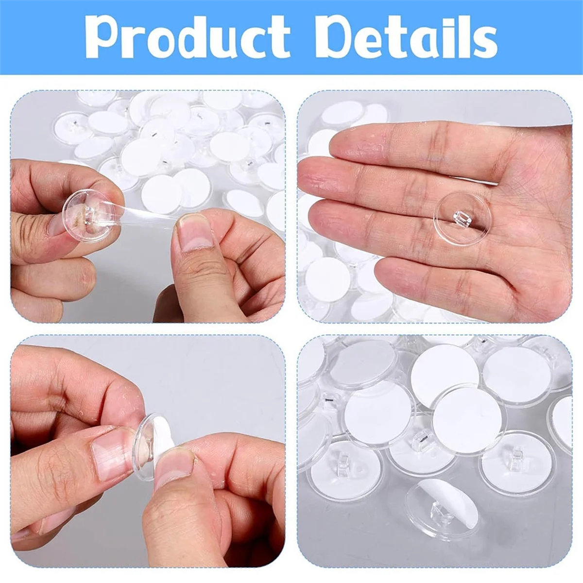 Прозрачные клейкие крючки - Фотография_4