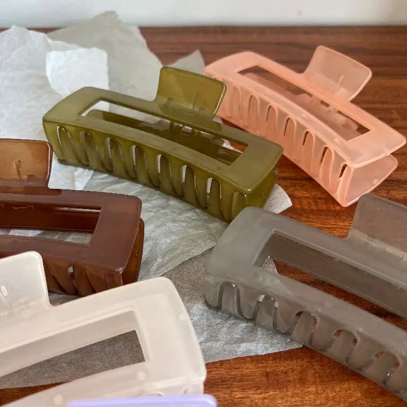 Большие заколки-когти 13 см для густых волос - Фотография_4