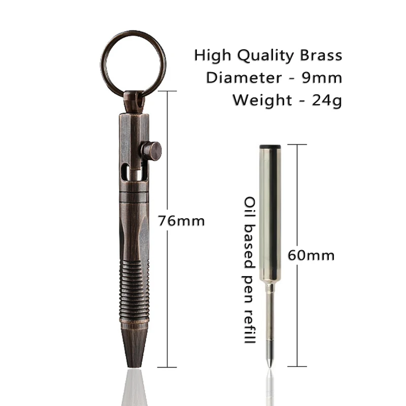 Мини-латунная тактическая ручка - Фотография_6