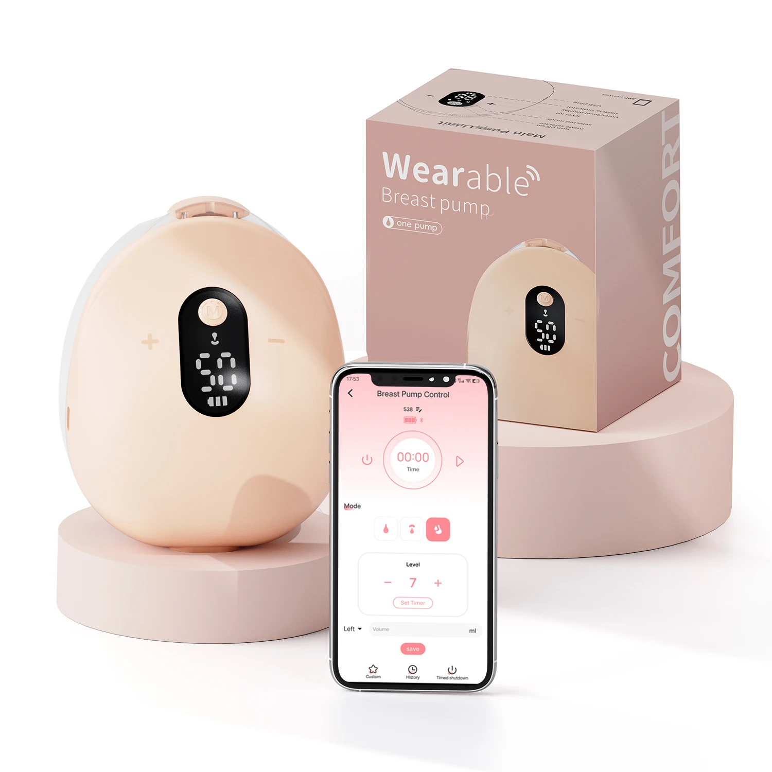 Электрический молокоотсос anly kiss app control hands free и comfort