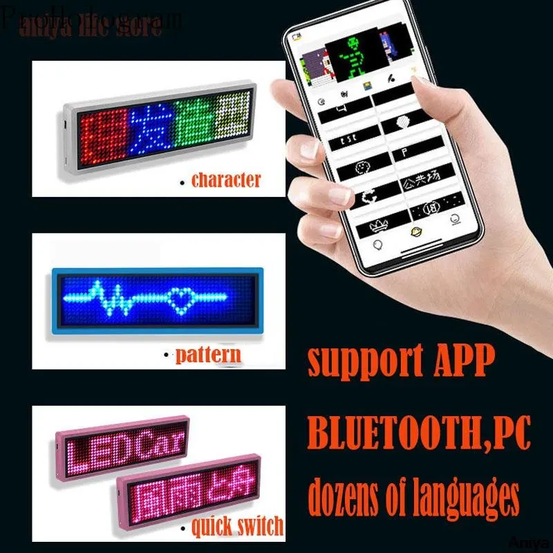 Diy bluetooth светодиодный бейдж с именем