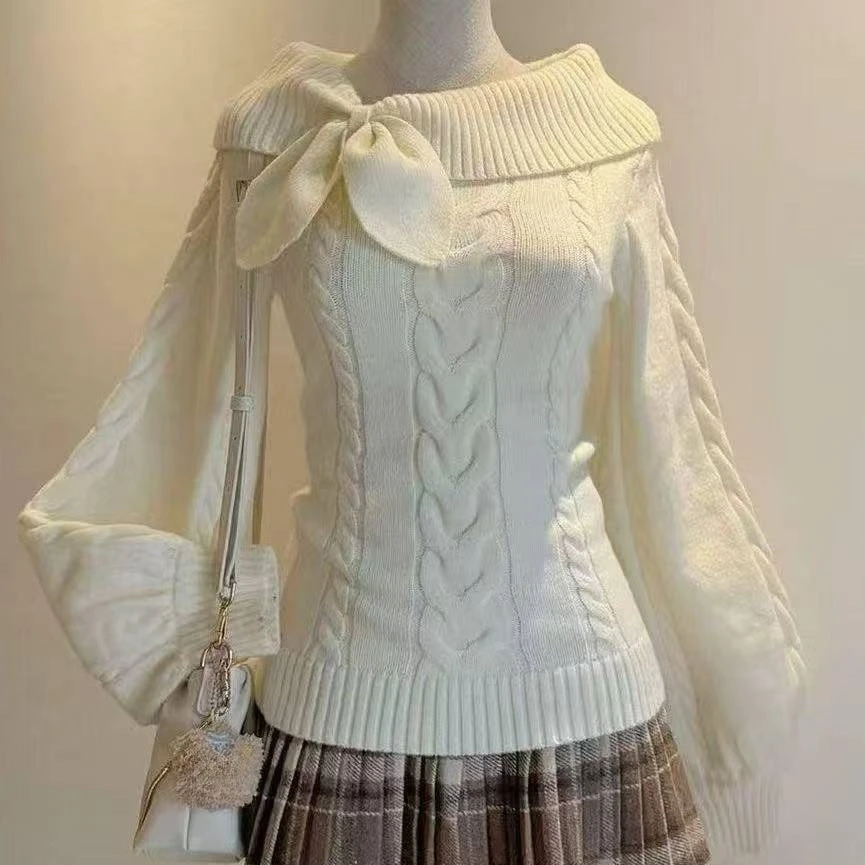 Милый вязаный свитер в консервативном - Фотография_6