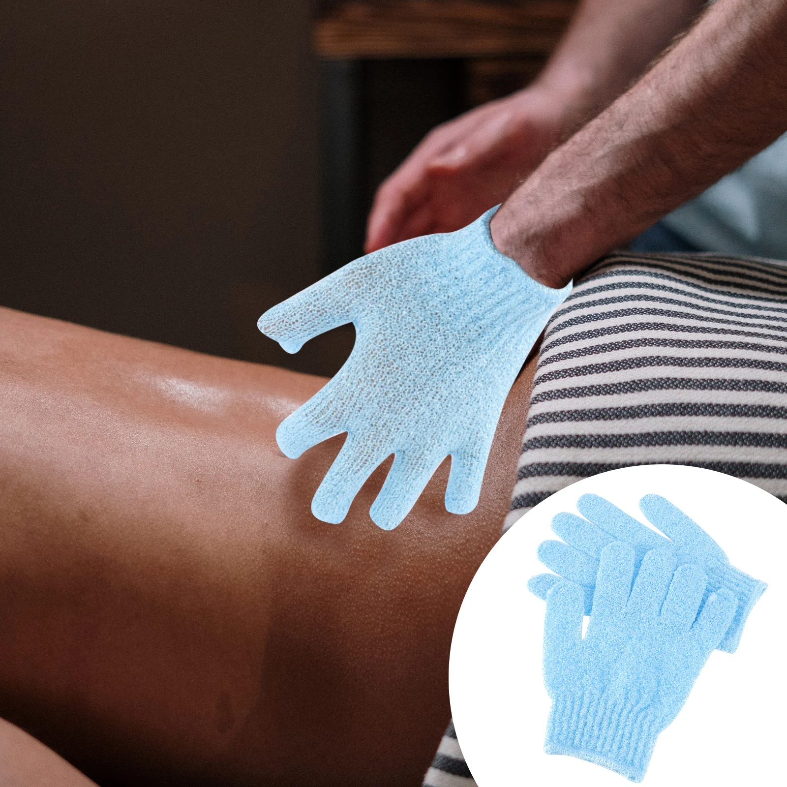 2 пары отшелушивающих перчаток для ванны с пятью пальцами - Фотография_2