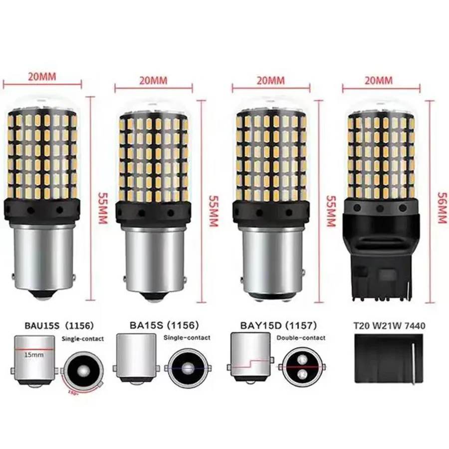 1156 ba15s p21w bau15s py21w t20 - Фотография_6