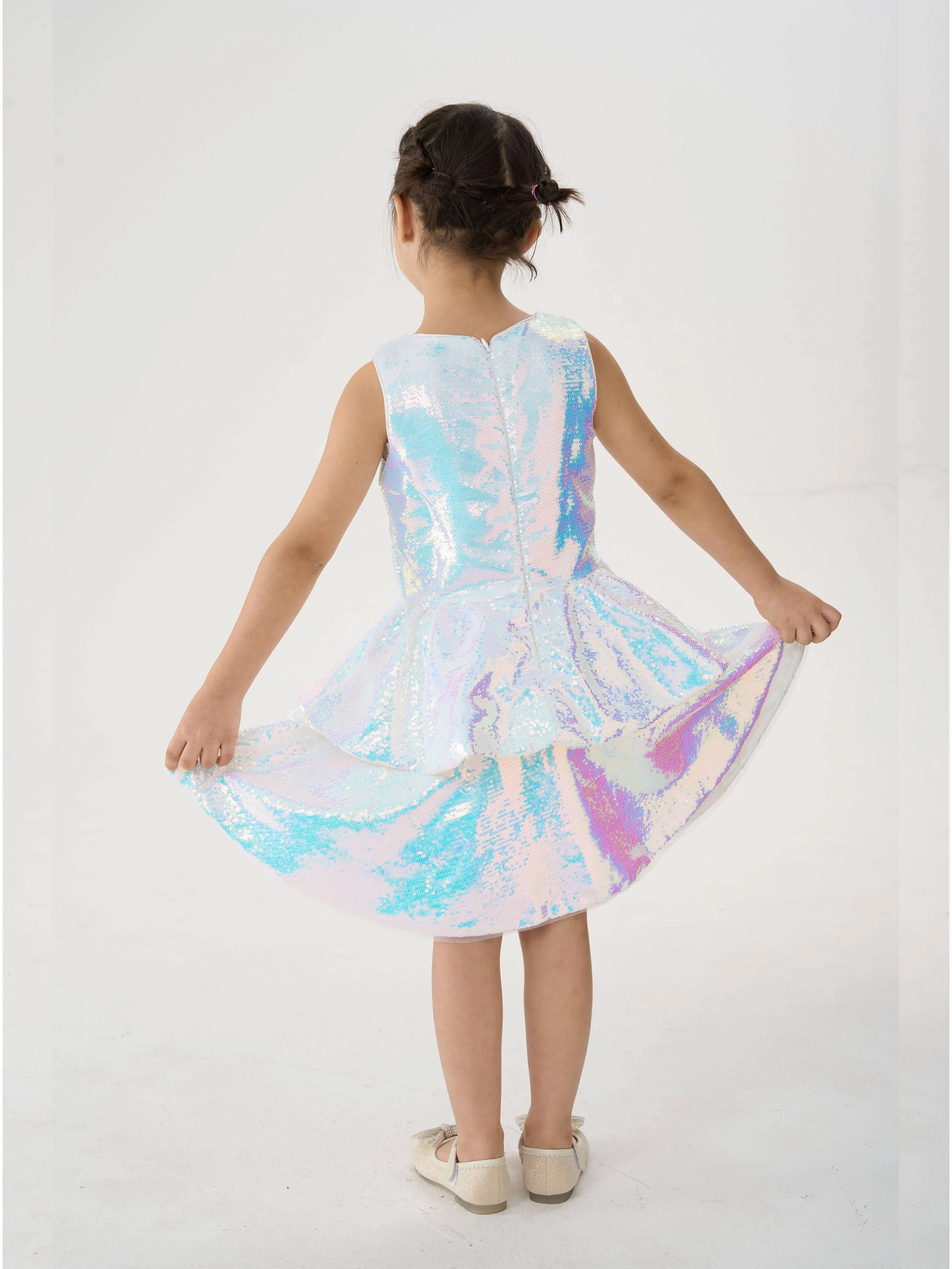 Party dress girl gradient shimmer - Фотография_4