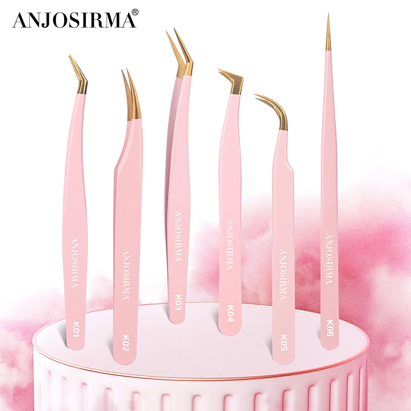 Розовые золотые пинцеты anjosirma