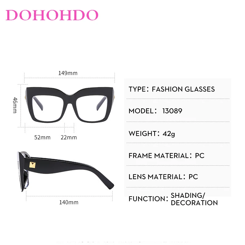 Новые роскошные очки «кошачий глаз» в большой оправе для мужчин и женщин - Фотография_5