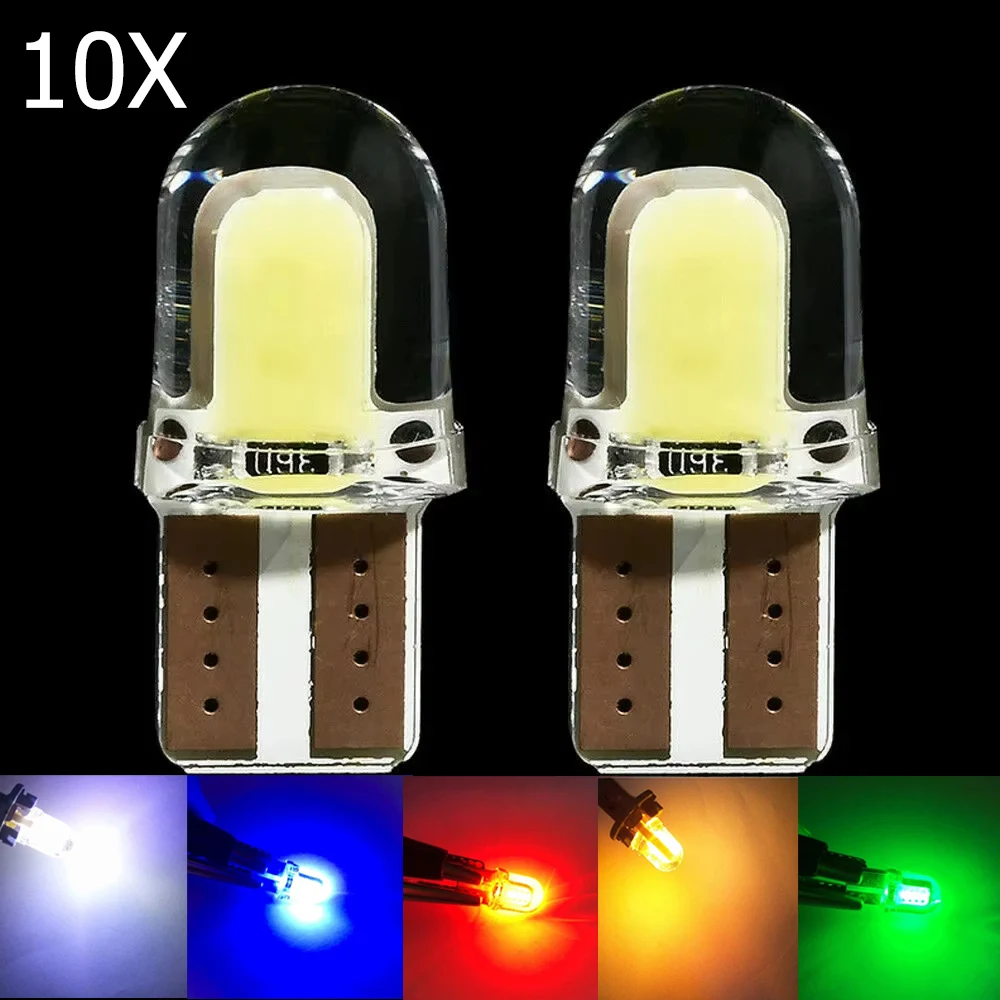 10pcs t 10 w5w cob лампочка 1w