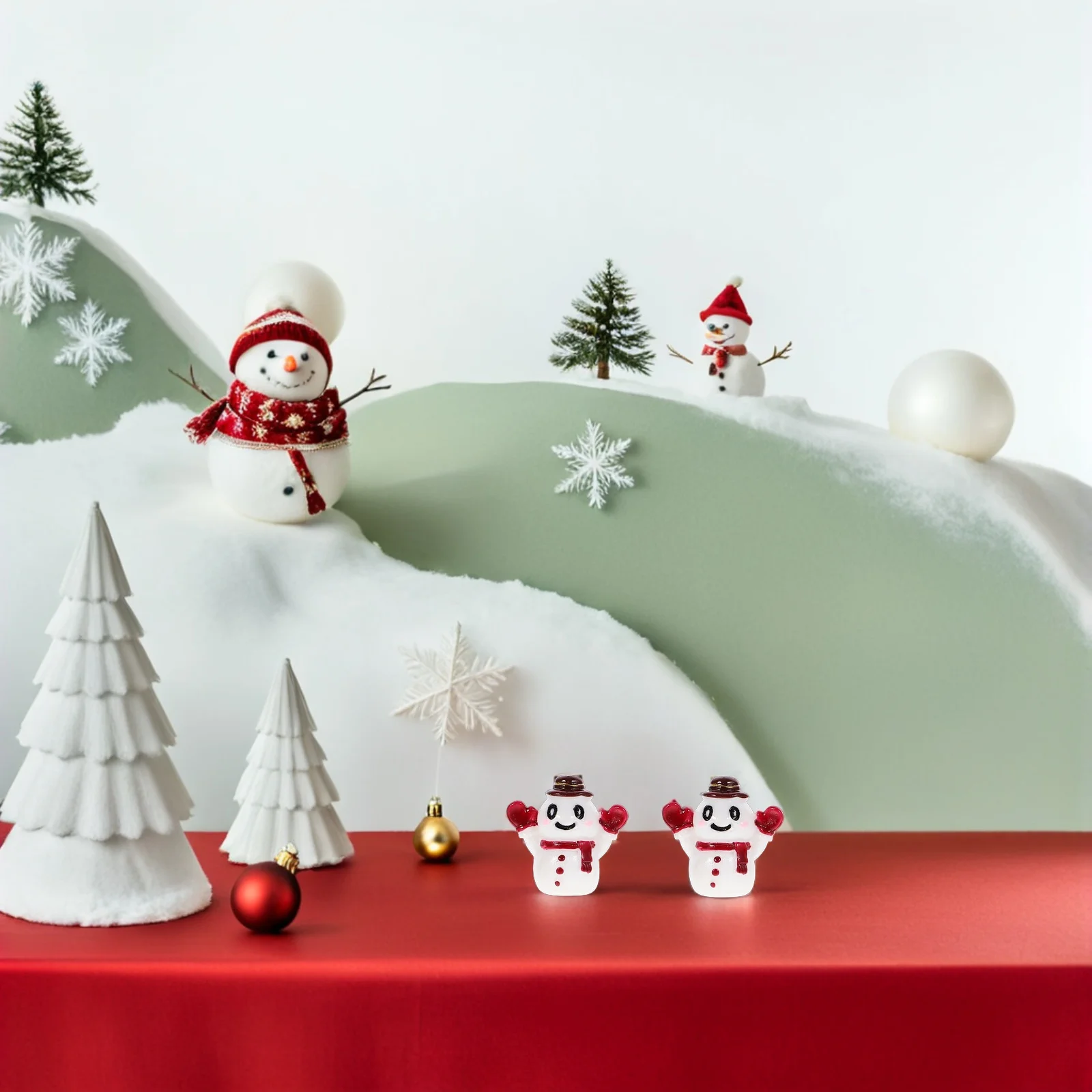 Миниатюры снеговика из смолы - Фотография_2