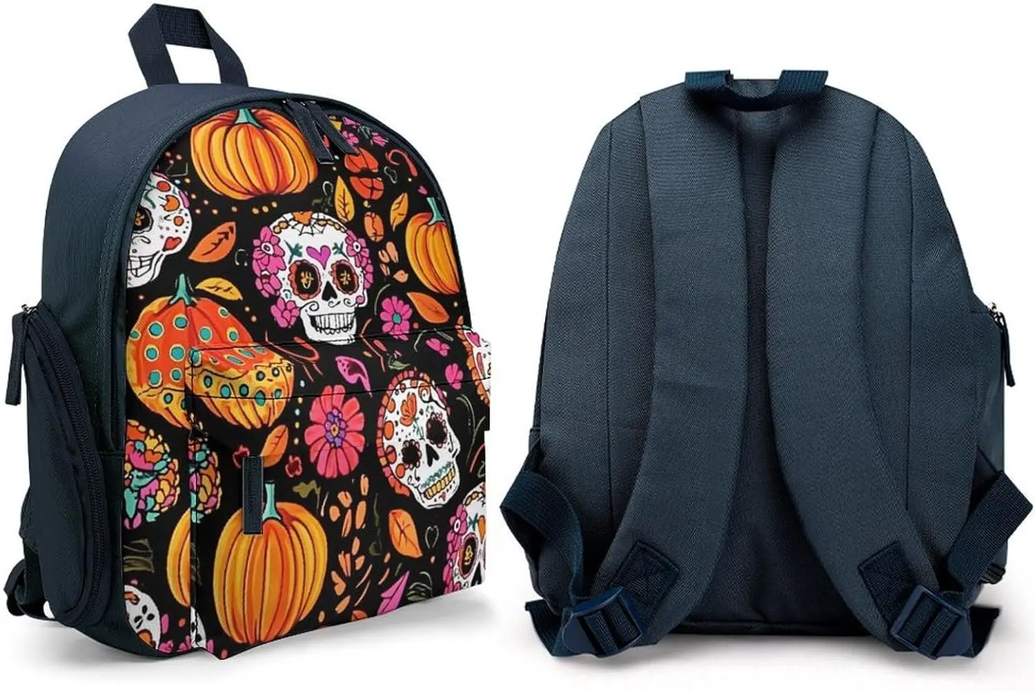 Хэллоуин тыква череп дорожный рюкзак - Фотография_4