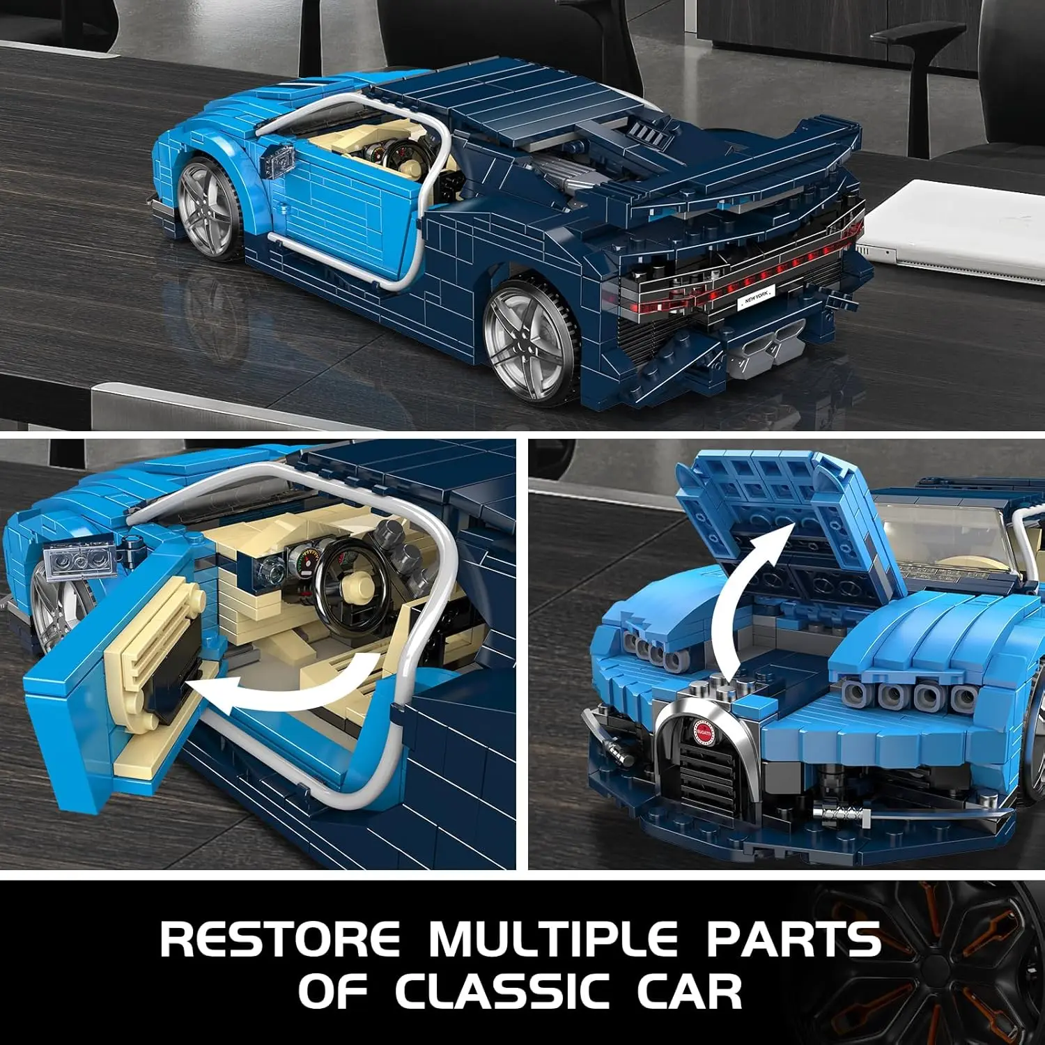 Строительные блоки mould king технический bugattier - Фотография_3