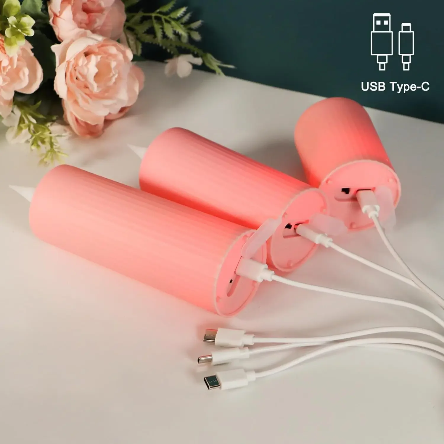 Fpoo перезаряжаемые свечи через usb с мерцающим пламенем - Фотография_4
